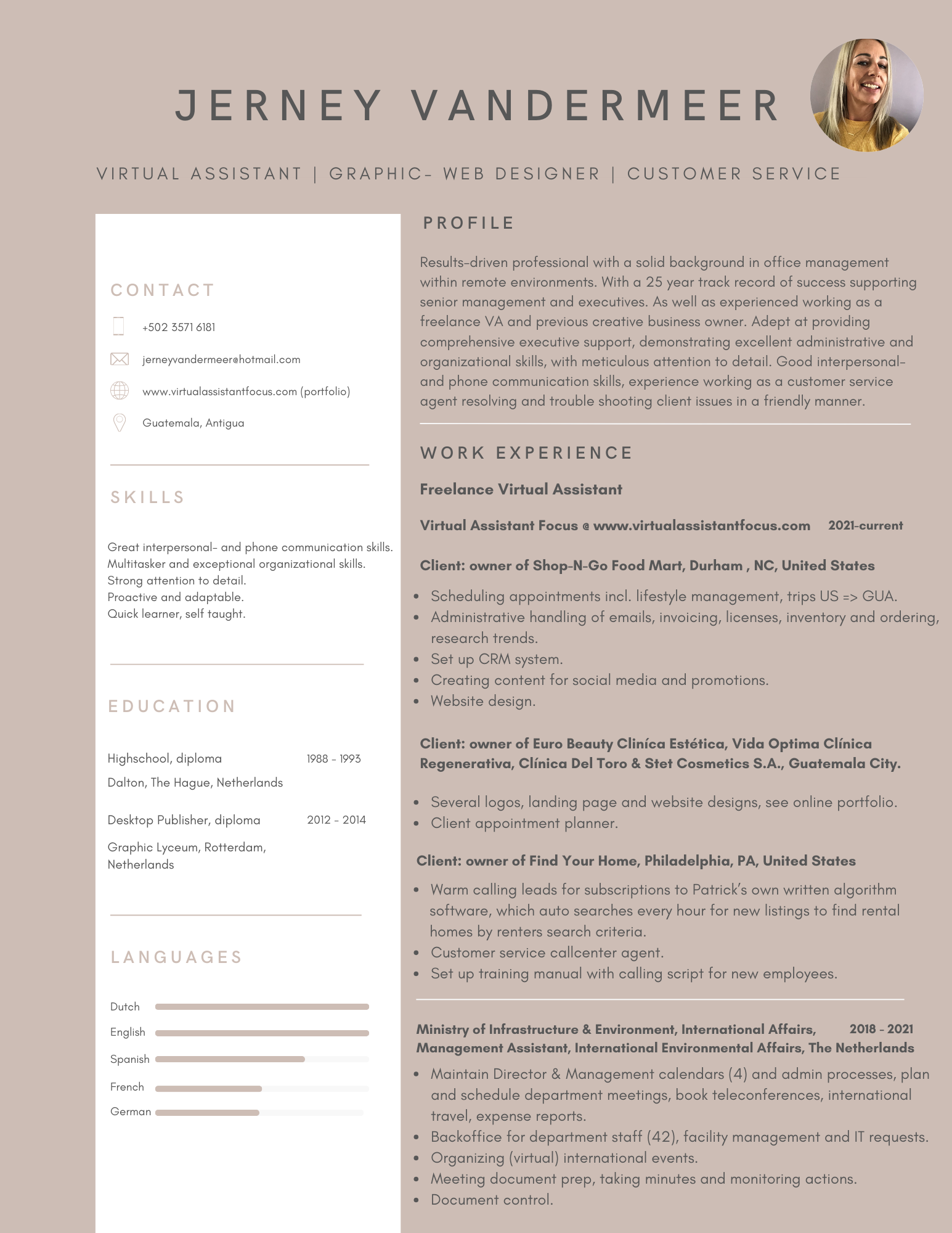 Resume page 1